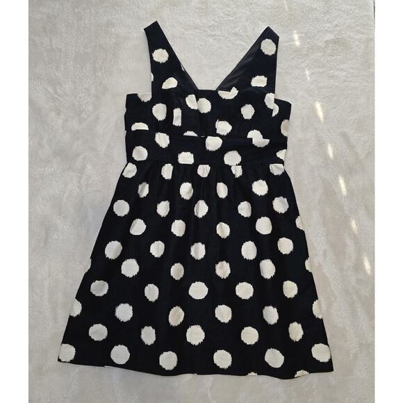 LOFT Dresses & Skirts - LOFT Petites size 10P Black White Polka Dot Fit & Flare Sleeveless Dress